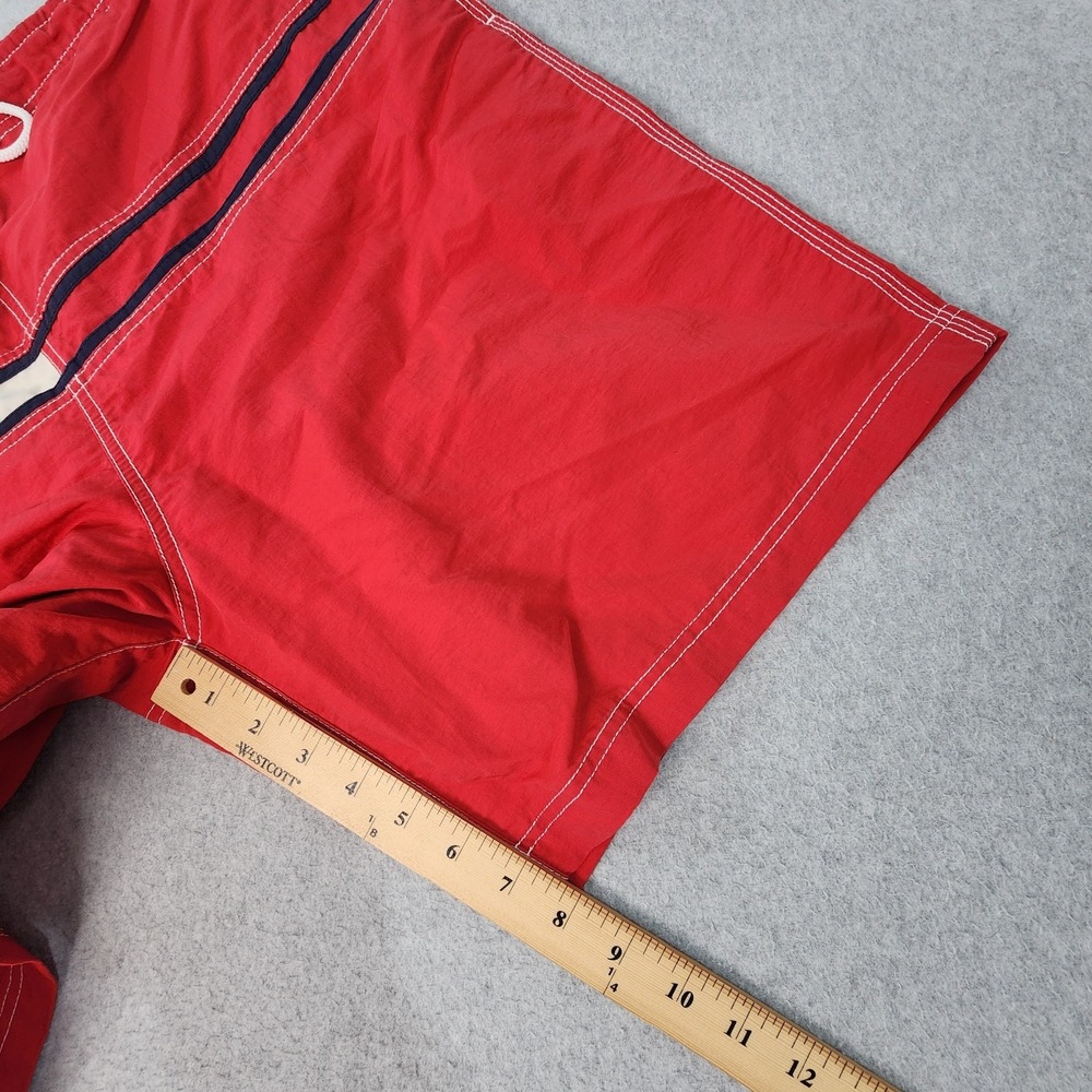 Tommy Hilfiger Flag Shorts Mens L 40x8 Red Board Shorts Swim Trunks Mesh Lined - Picture 7 of 16
